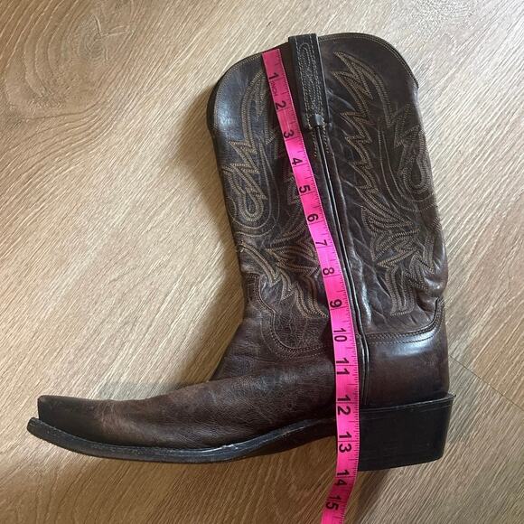 Lucchese Corbin Men’s Leather Western Boots Size 9 1/2 Brown N1556 main image 12